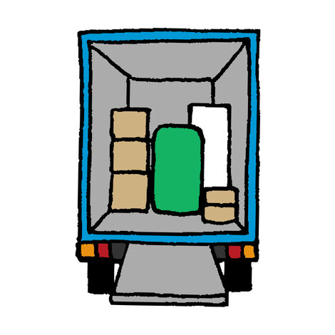 家電配送トラック　イラスト